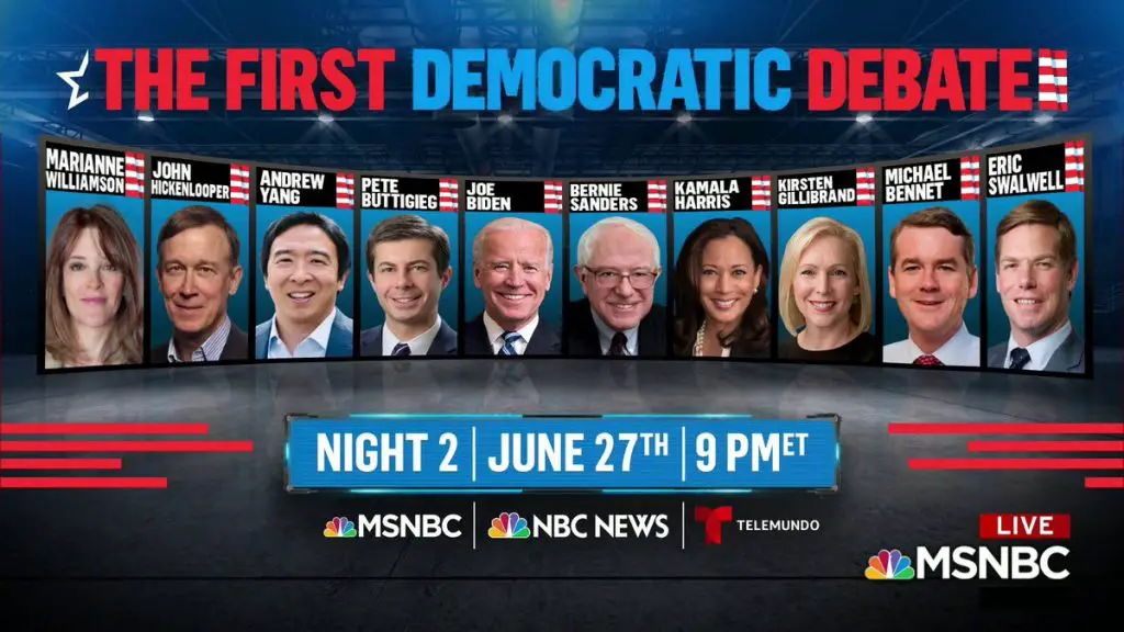 NBC Releases Podium Order For The First Democratic Debate - Election ...