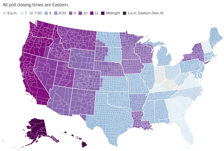 Poll Closing Times 2024: When Do the Polls Open and Close by State ...